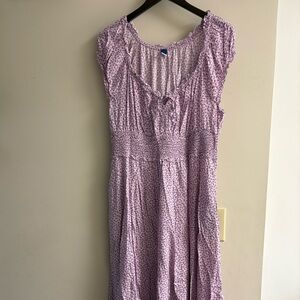 Old Navy Lavender Floral Maxi Dress